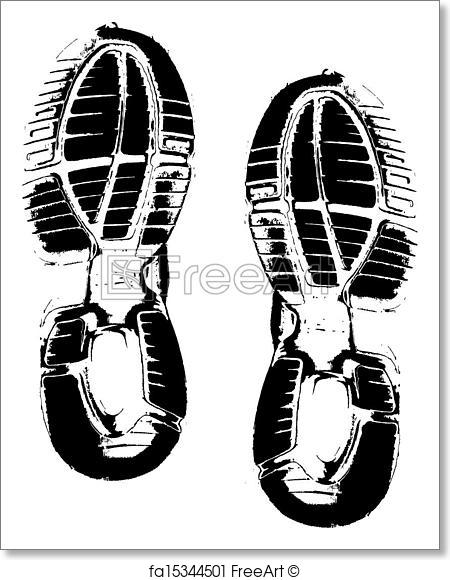 450x580 Free Art Print Of Vector Image Of Shoe Prints. Vector Images Of
