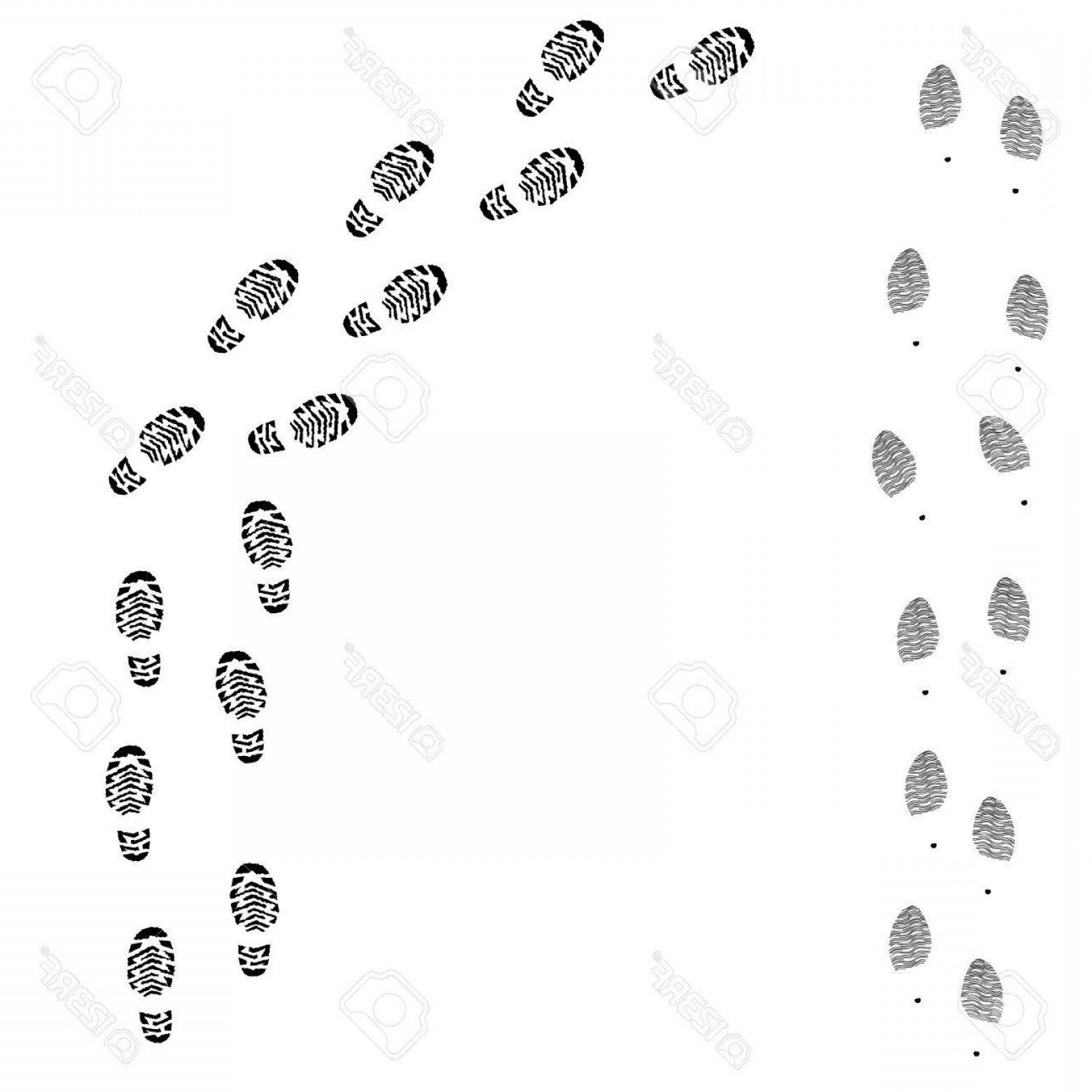 1560x1560 Photostock Vector Woman Shoe Print And Running Shoe Print