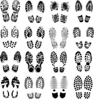 380x400 Shoe Prints Vector 68244