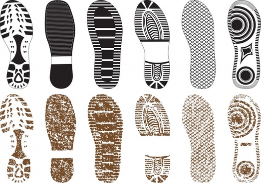 523x368 Shoe Prints Vector Free Vector Download (1,976 Free Vector) For