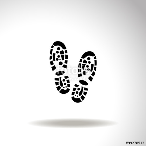 500x500 Shoe Print Vector Icon Stock Image And Royalty Free Vector Files