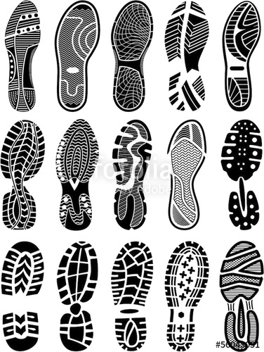 376x500 Shoe Soles Vector Silhouettes Collection Stock Image And Royalty