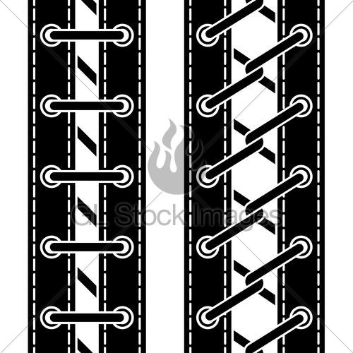 500x500 Vector Shoe Lace Seamless Symbols Gl Stock Images