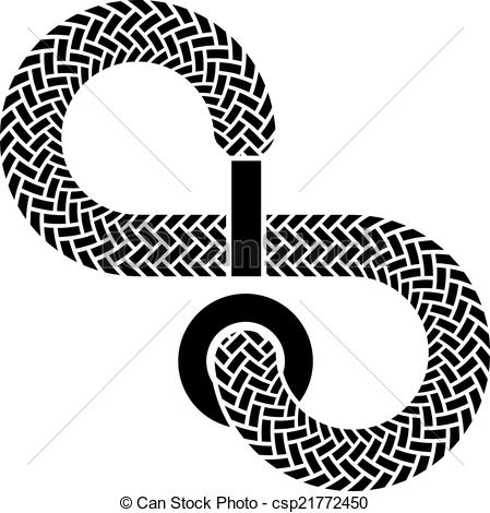 449x470 Vector Shoe Lace Infinity Symbol.