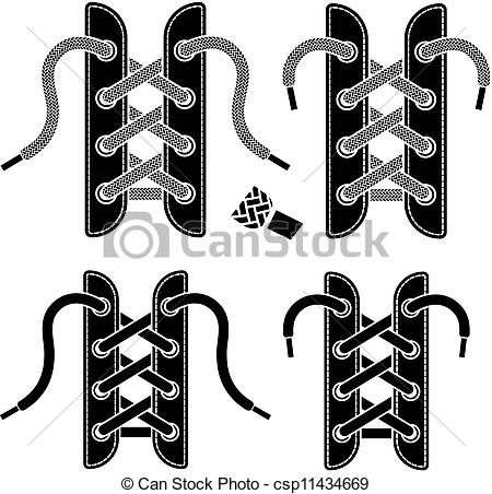 450x452 Vector Shoe Lace Symbols.