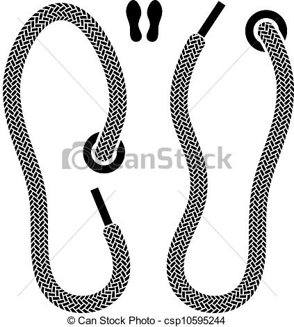 423x470 Vector Shoelace Shoe Print Symbols.