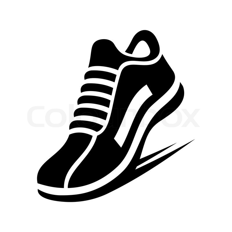 800x800 Running Shoe Icon On White Background. Vector Illustration Stock
