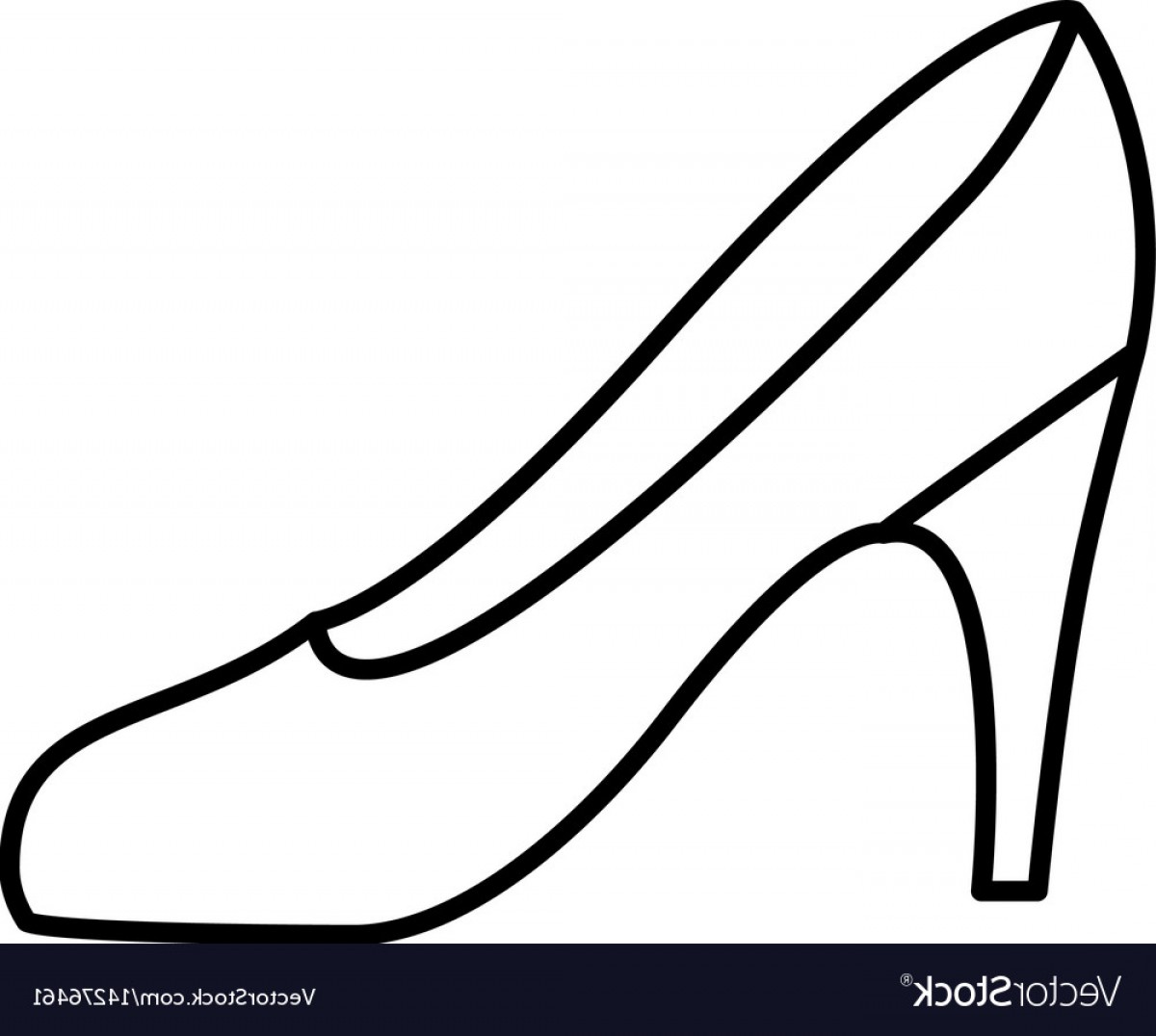1200x1076 Silhouette Drawing Of High Heel Shoe Vector Shopatcloth