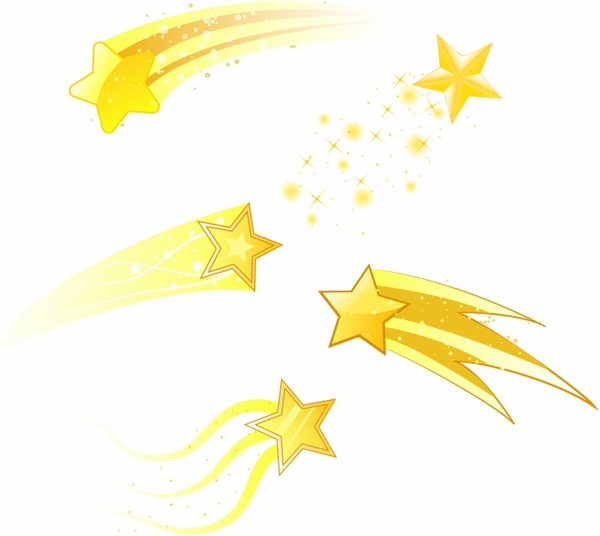 600x536 Shooting Stars Free Vector In Adobe Illustrator Ai ( .ai