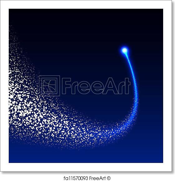 561x581 Free Art Print Of Shooting Star. Vector Illustration Freeart