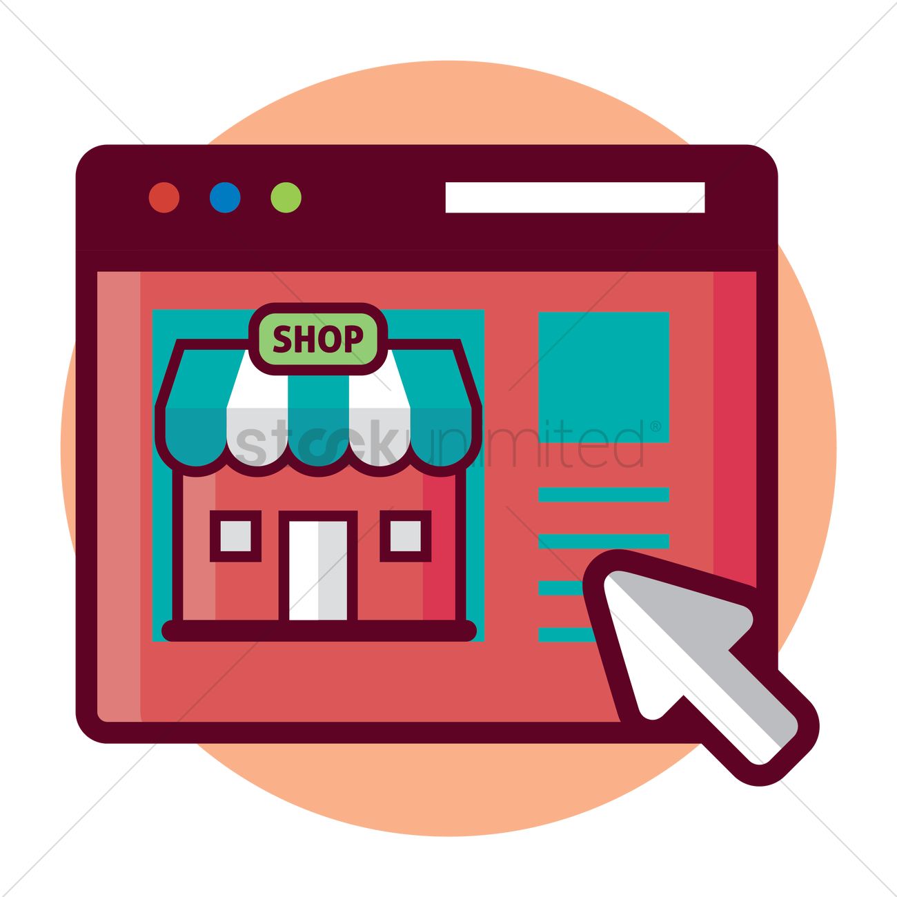 1300x1300 Online Shopping Vector Image