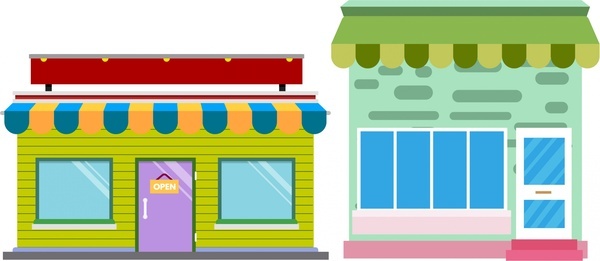 600x261 Shop Front Vector Free Vector Download (2,039 Free Vector) For