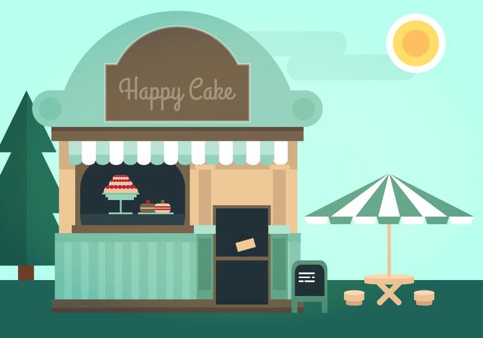 700x490 Cake Shop Vector Illustration