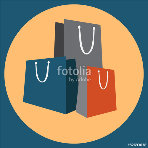 500x500 Shopping Bag Icon Vector Illustration Stock Image And Royalty