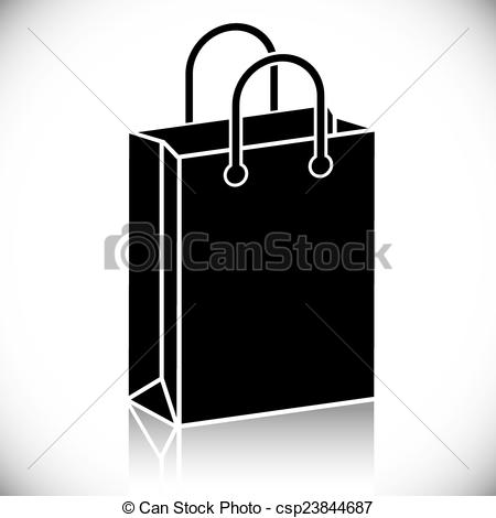 450x470 Shopping Bag Icon. Black Shopping Bag Icon, Vector.