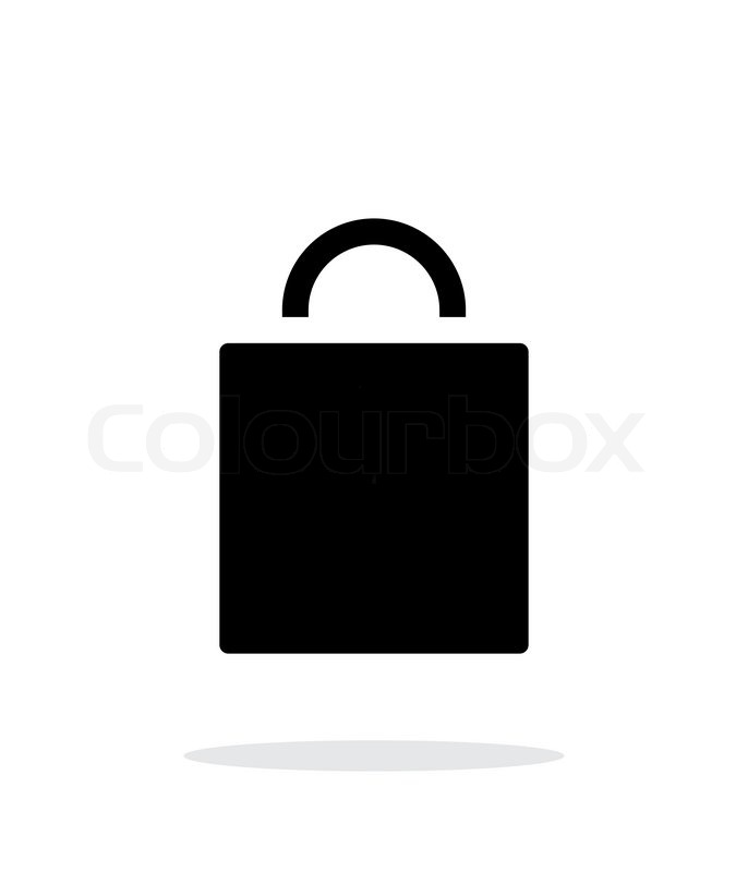 686x800 Shopping Bag Simple Icon On White Background. Vector Illustration