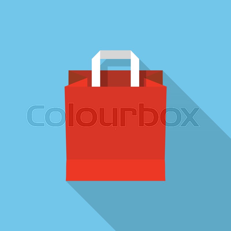 800x800 Vector Shopping Bag Icon Stock Vector Colourbox