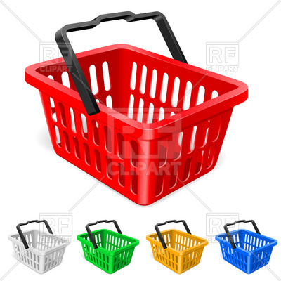 400x400 Plastic Shopping Basket Vector Image Vector Artwork Of Objects