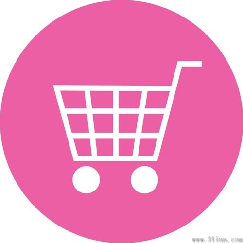 500x500 Pink Shopping Cart Icon Vector Free Vector In Adobe Illustrator Ai