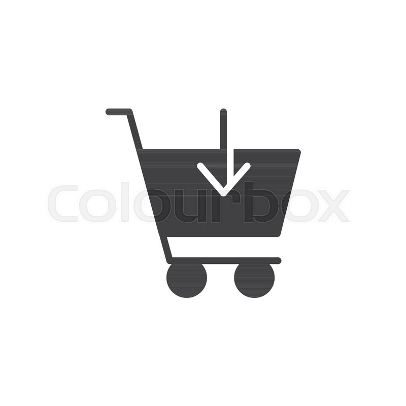 800x800 Add To Shopping Cart Icon Vector, Filled Flat Sign, Solid