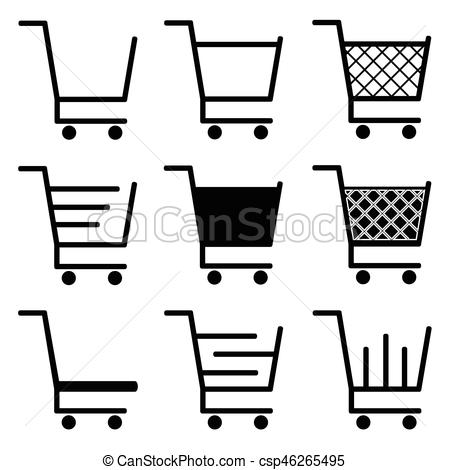 450x470 Collection Of Vector Shopping Cart Icons Eps Vectors