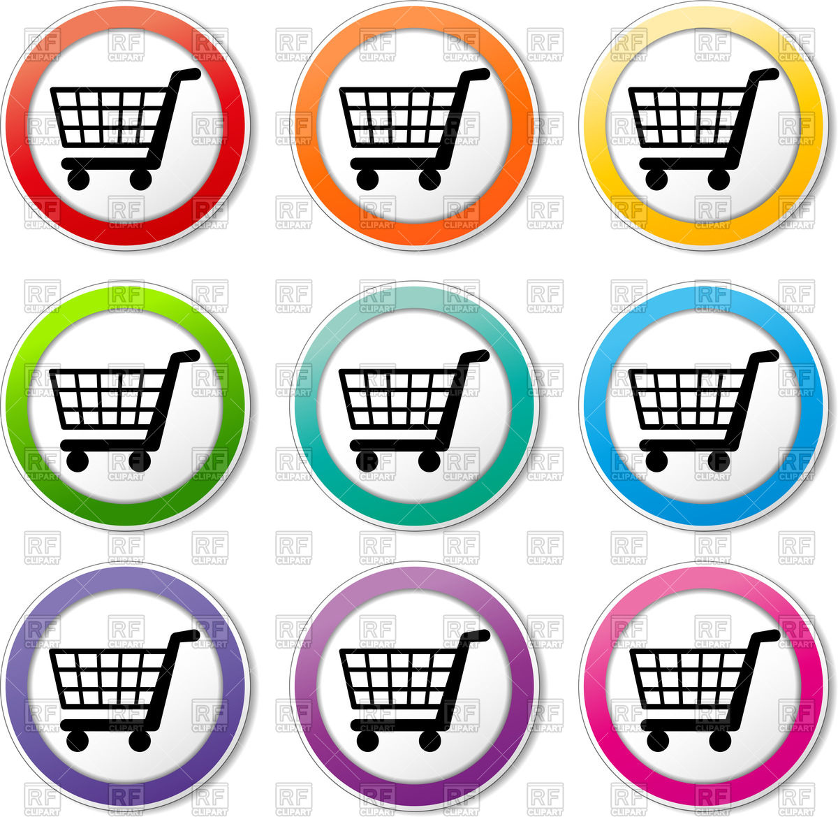 1200x1169 Shopping Cart Round Icon Vector Image Vector Artwork Of Icons