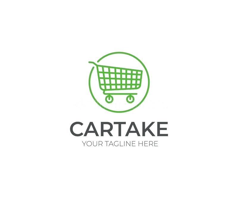 800x667 Download Shopping Cart Logo Template Trolley Line Vector Design