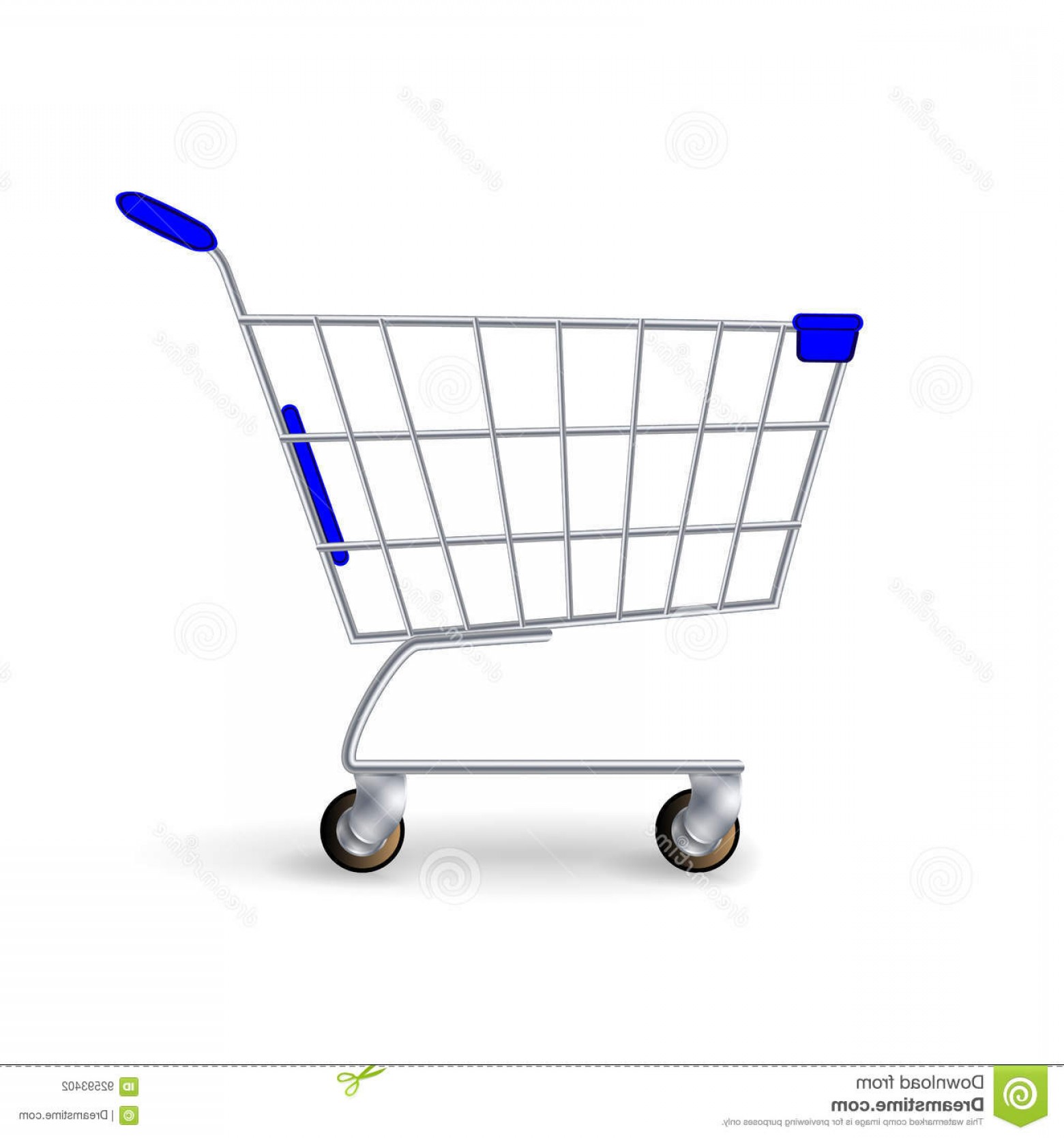 1560x1668 Stock Illustration Supermarket Shopping Cart Vector Empty Classic