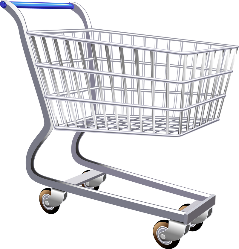 800x832 Supermarket Shopping Cart Vector