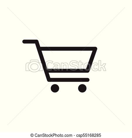 450x470 Shopping Cart Vector Icon. Flat Illustration.