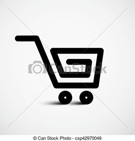 450x470 Shopping Cart Vector Icon.