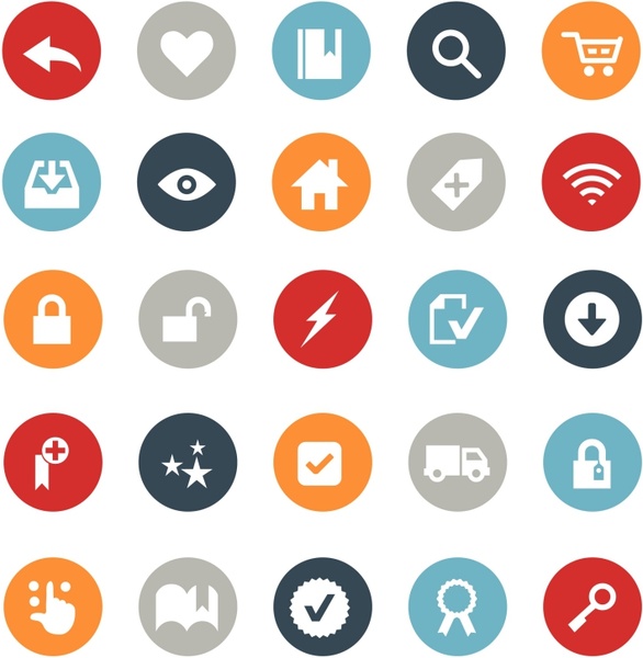 586x600 E Commerce And Online Shopping Icons Free Vector In Adobe