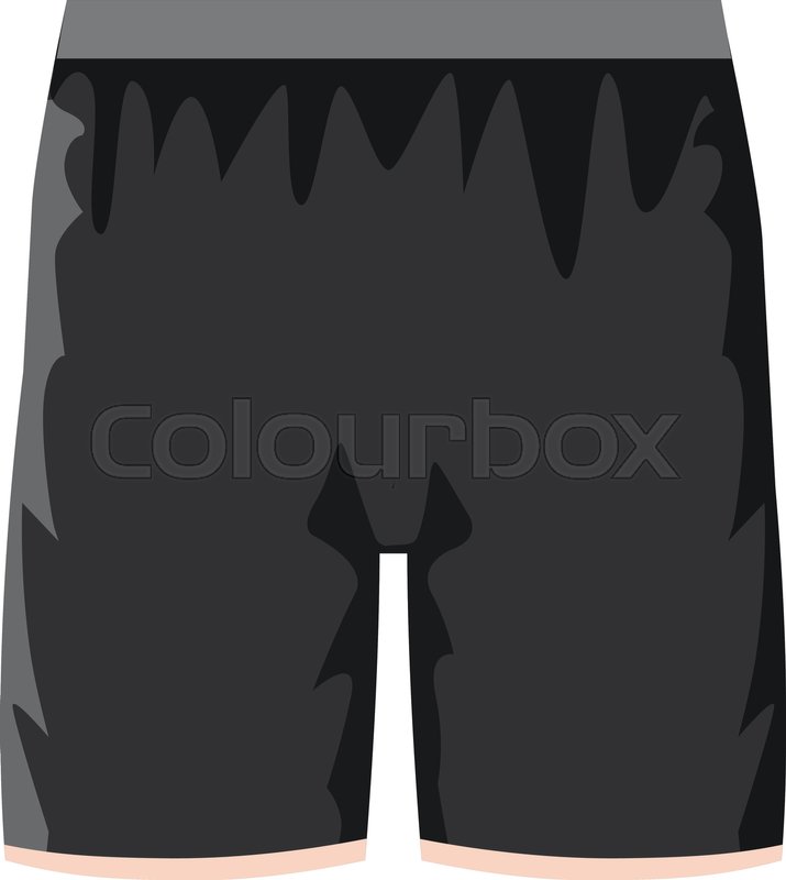 715x800 Black Soccer Shorts Icon. Cartoon Illustration Of Black Soccer