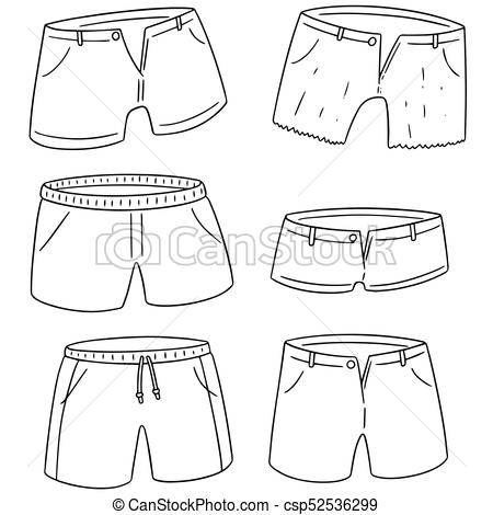 450x470 Vector Set Of Shorts.