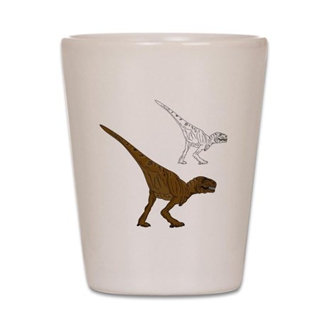 460x460 Vector Cartoon Dinosaur Shot Glasses