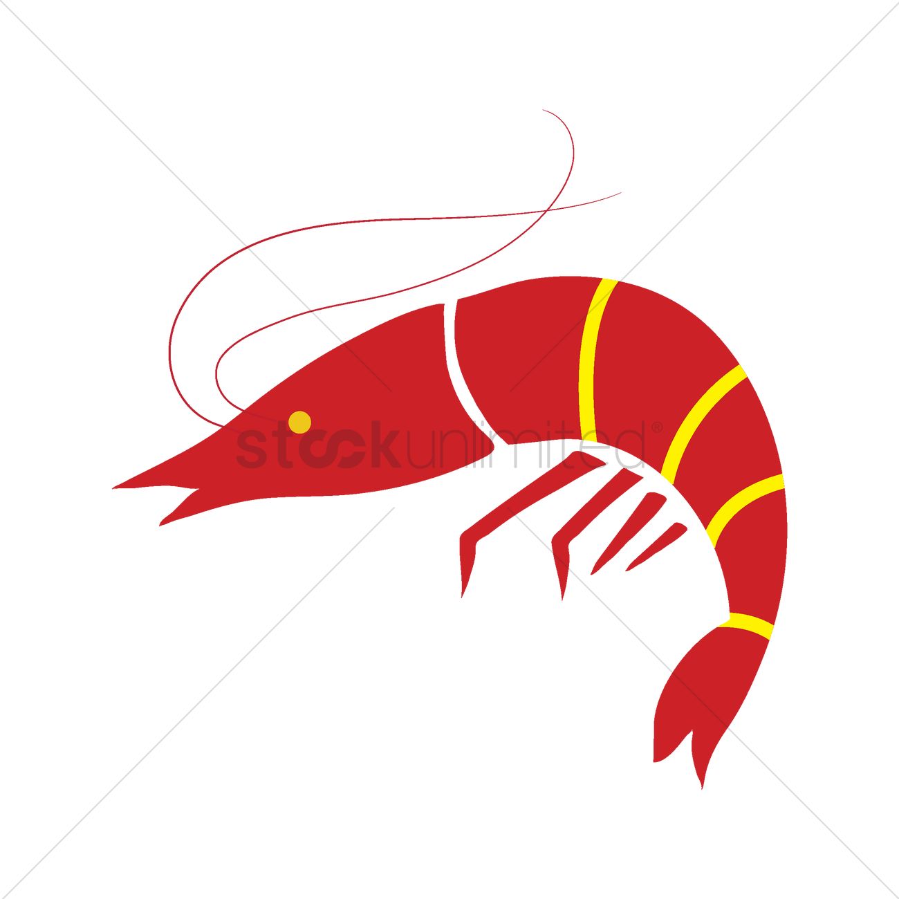 1300x1300 Shrimp Vector Image