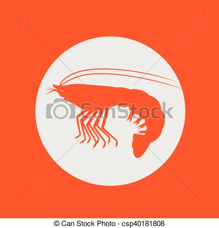 450x470 Shrimp Vector Shape Illustration.