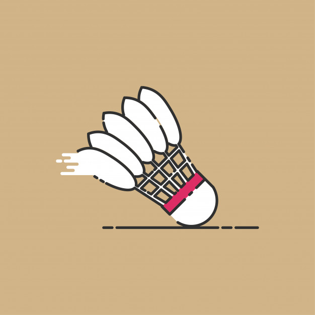 626x626 Shuttlecock Vector Template Design Illustration Vector Premium