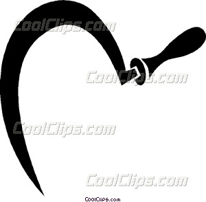 300x294 Sickle Vector Clip Art