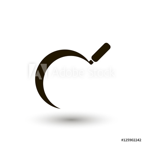 500x500 Sickle Vector Icon. Harvest Equipment