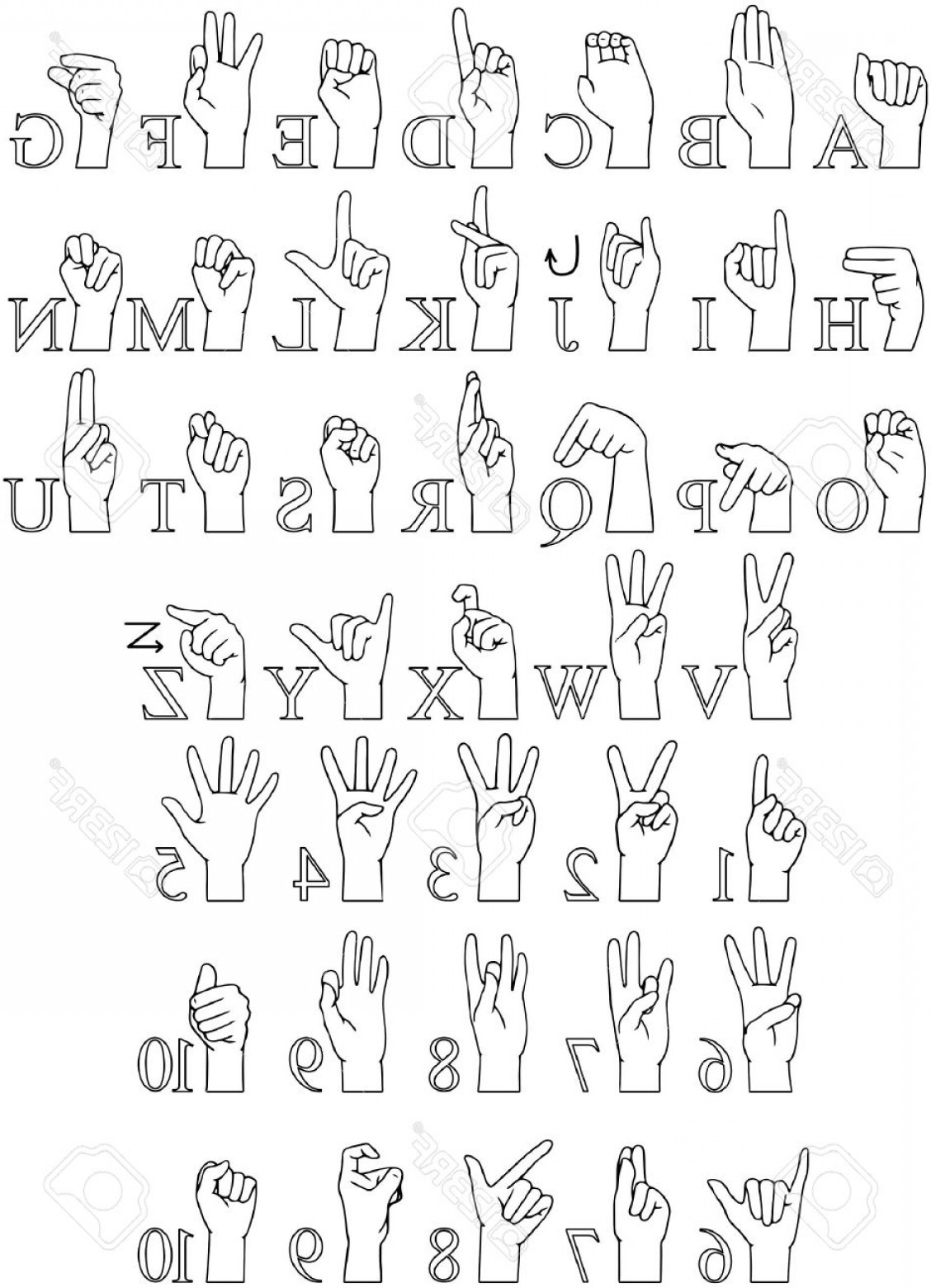 Sign Language Vector at GetDrawings | Free download