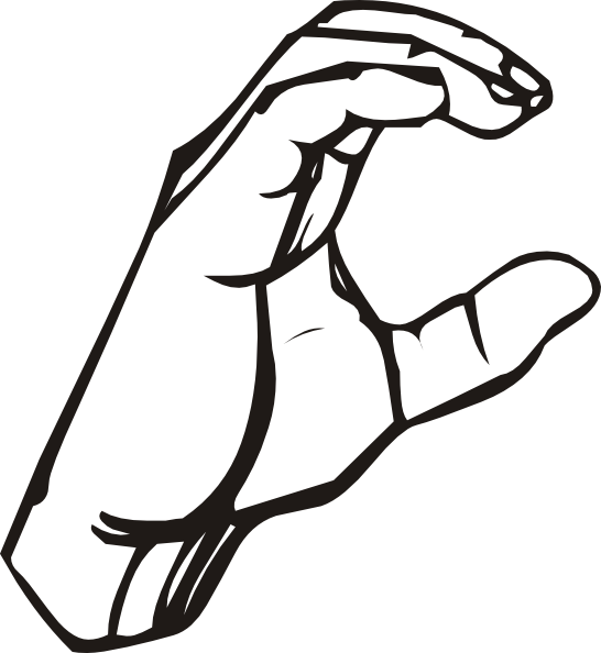 546x594 Sign Language C Clip Art Free Vector 4vector