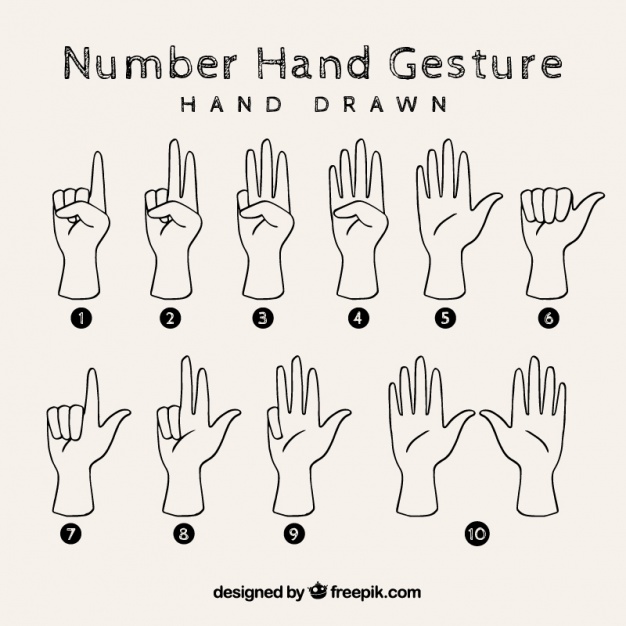 626x626 Sign Language With Hand Sketches Vector Free Download