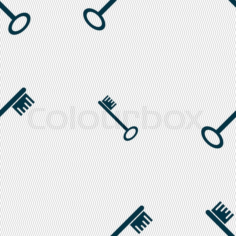 800x800 Key Icon Sign. Seamless Abstract Background With Geometric Shapes