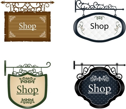 423x368 Vintage Sign Shapes Free Vector Download (22,370 Free Vector) For