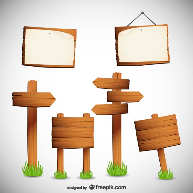 626x626 Wooden Signs Collection Vector Free Download