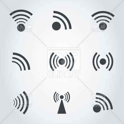 400x400 Set Of Signal Icons Vector Image Vector Artwork Of Signs