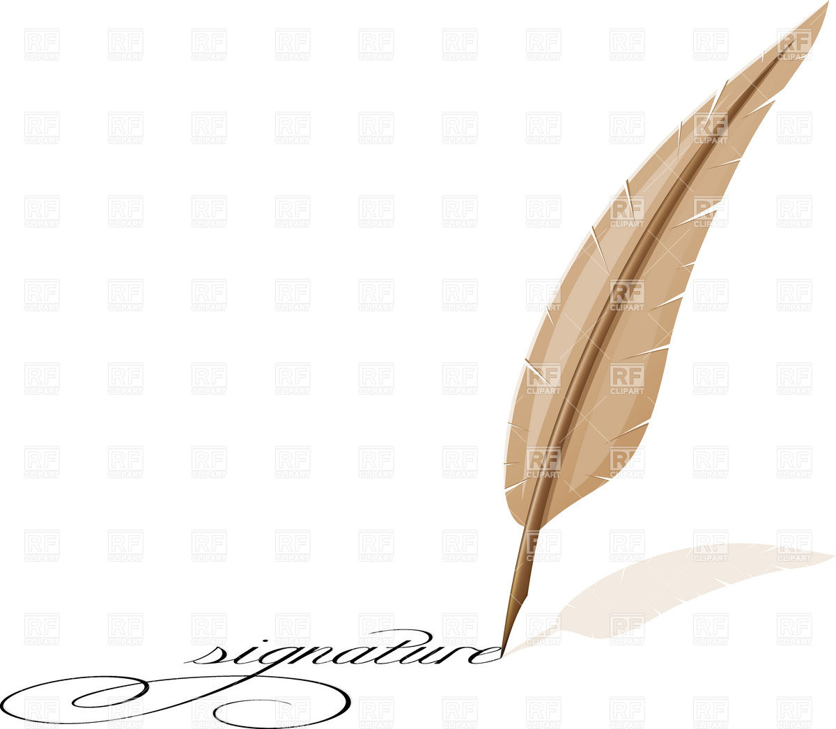 1200x1047 Feather And Signature Vector Image Vector Artwork Of Objects