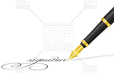 400x256 Ink Pen And Signature Vector Image Vector Artwork Of Objects