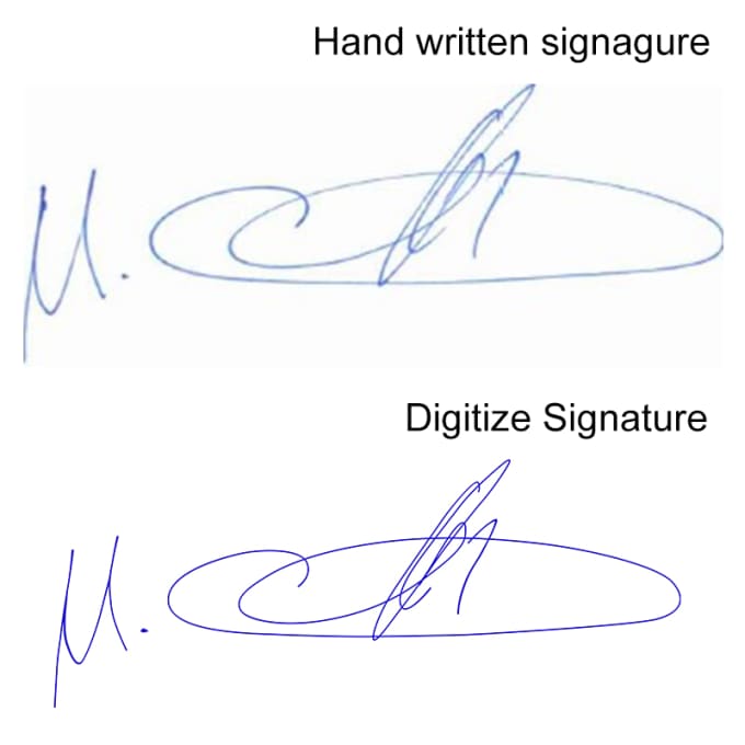 680x680 Vectorize, Trace, Redraw Hand Signature By Webdevelopers90